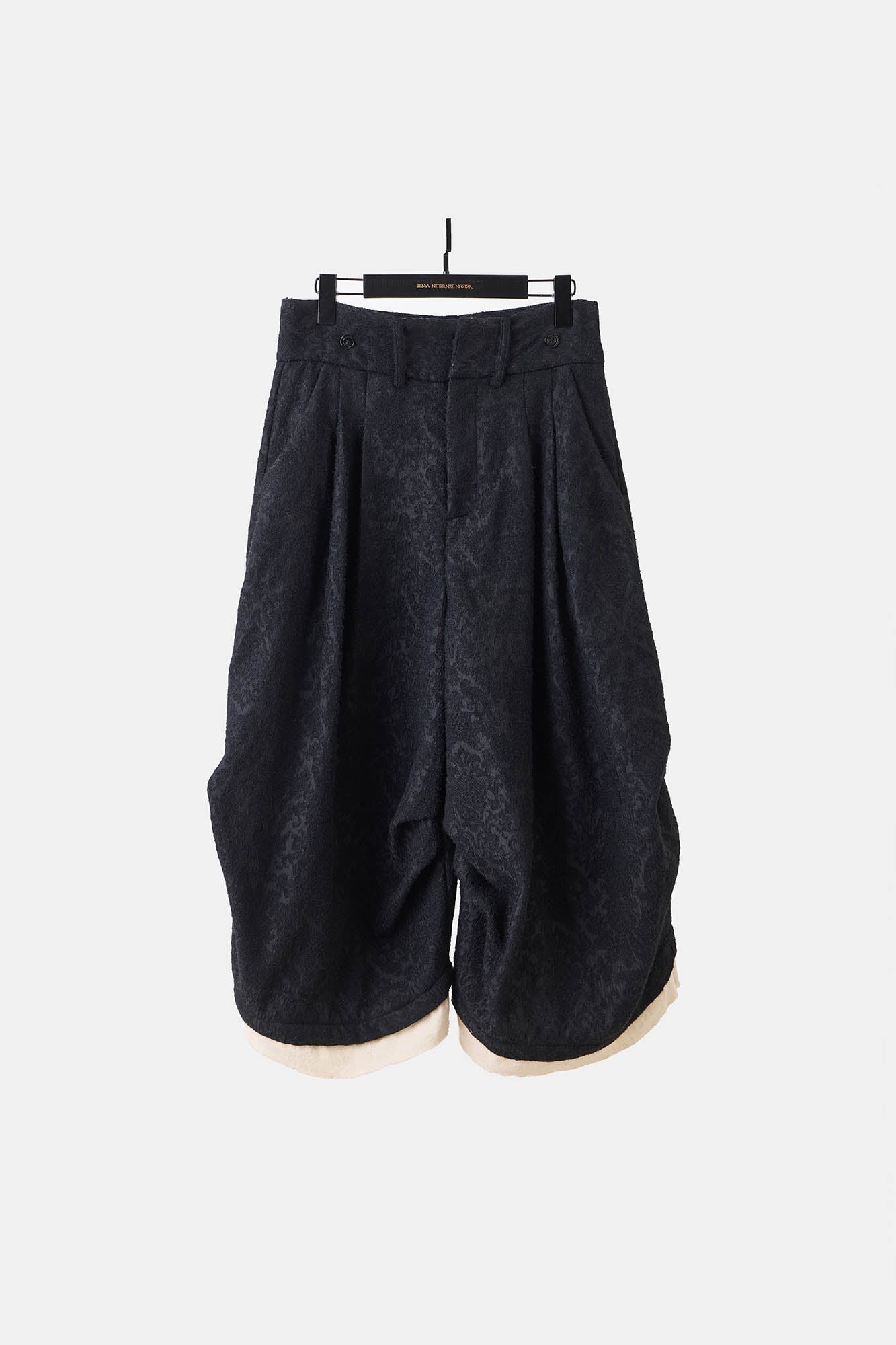 ILNya Nieternite Nifutur Jacquard Layered Raw Edge Balloon Shorts