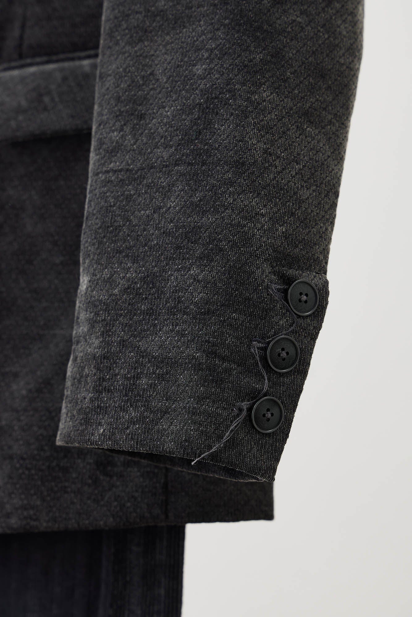 ILNya Nieternite Nifutur Distressed Corduroy Asymmetric Spliced Blazer
