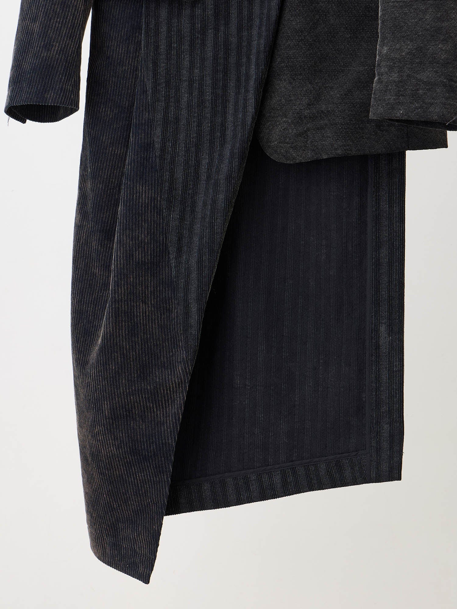 ILNya Nieternite Nifutur Distressed Corduroy Asymmetric Spliced Blazer