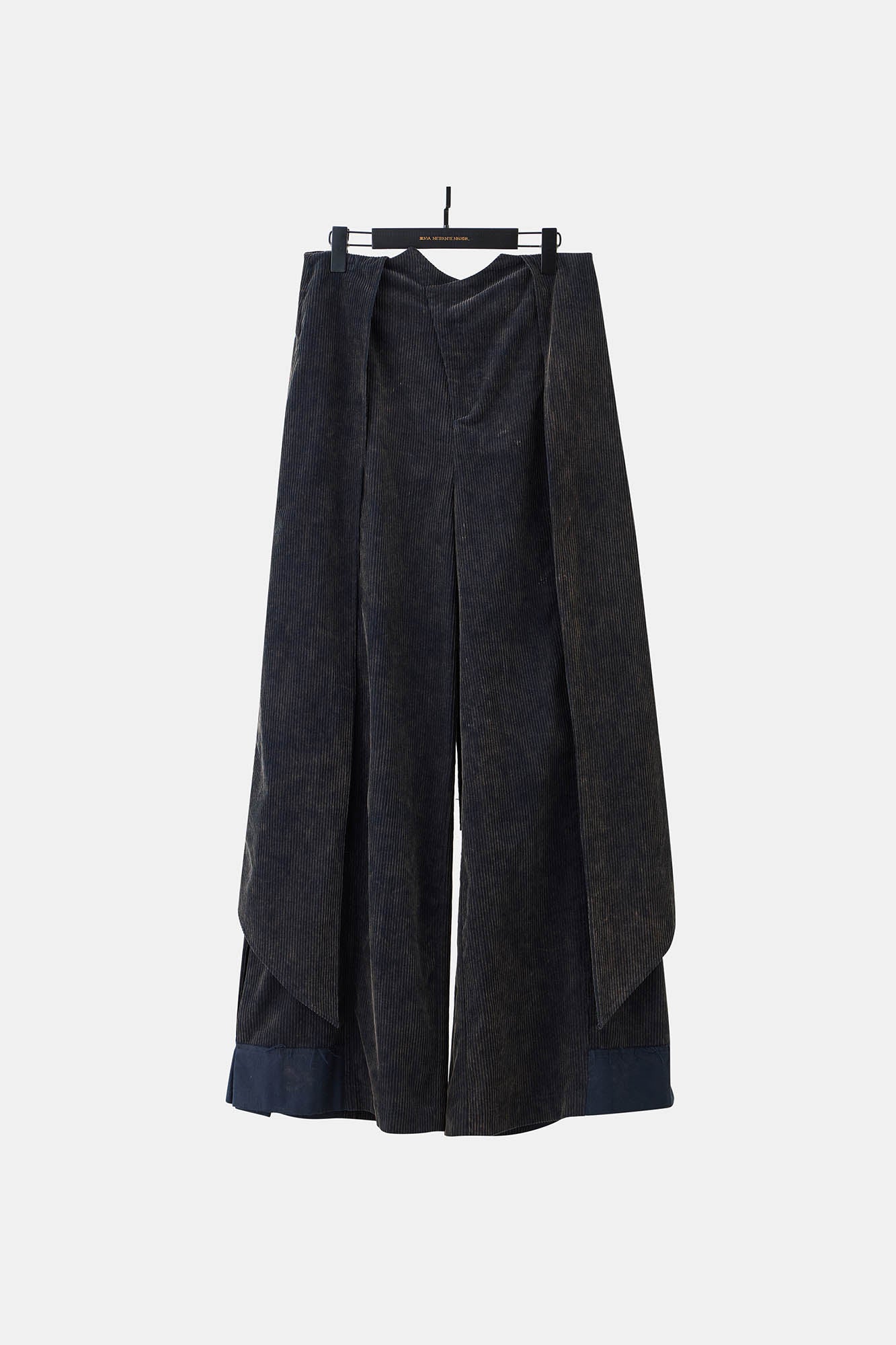 ILNya Nieternite Nifutur Layered Corduroy Wrap-Paneled Wide-Leg Trousers