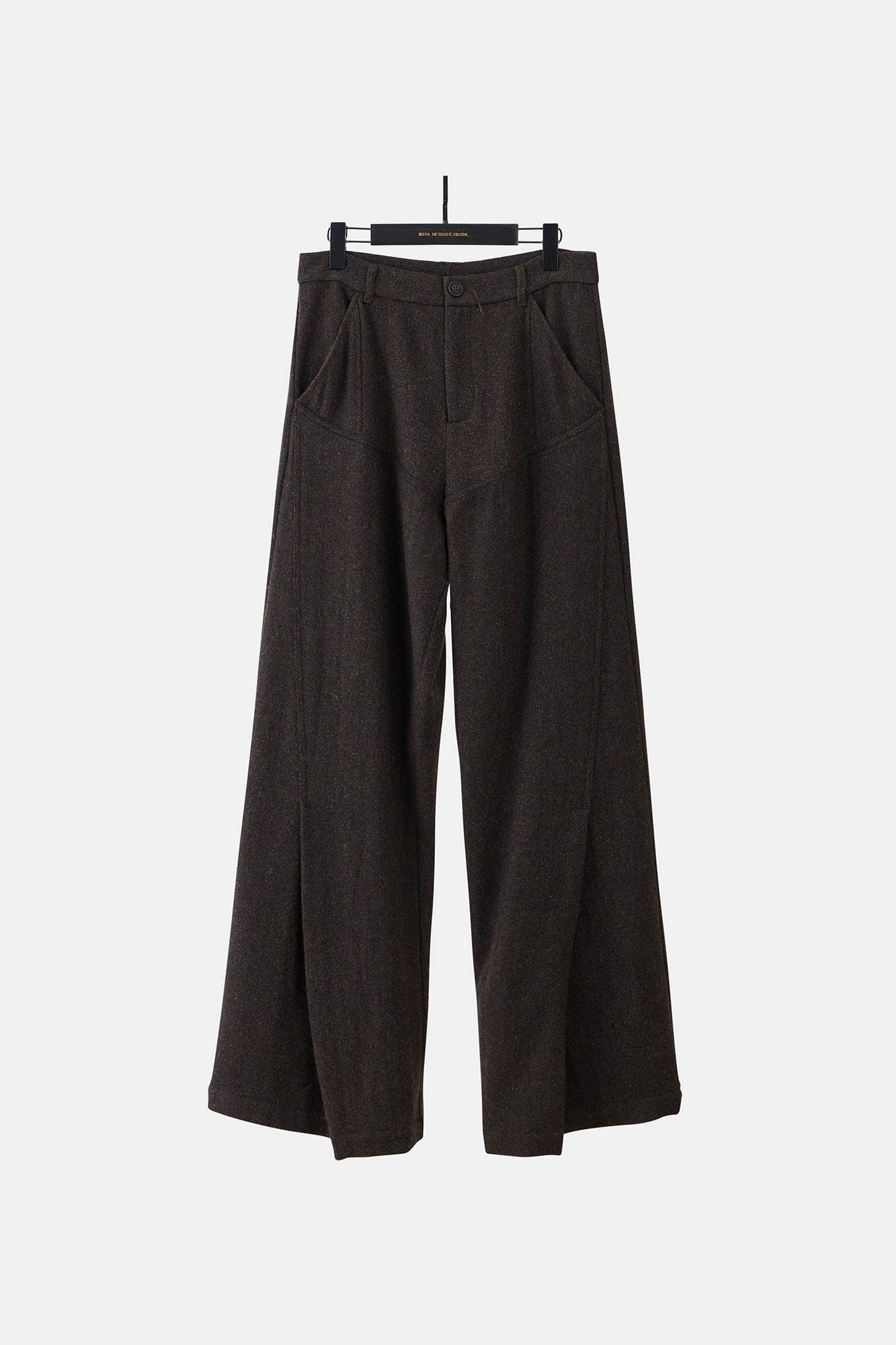ILNya Nieternite Nifutur Layered Spliced Wool-Blended Straight-Leg Trousers