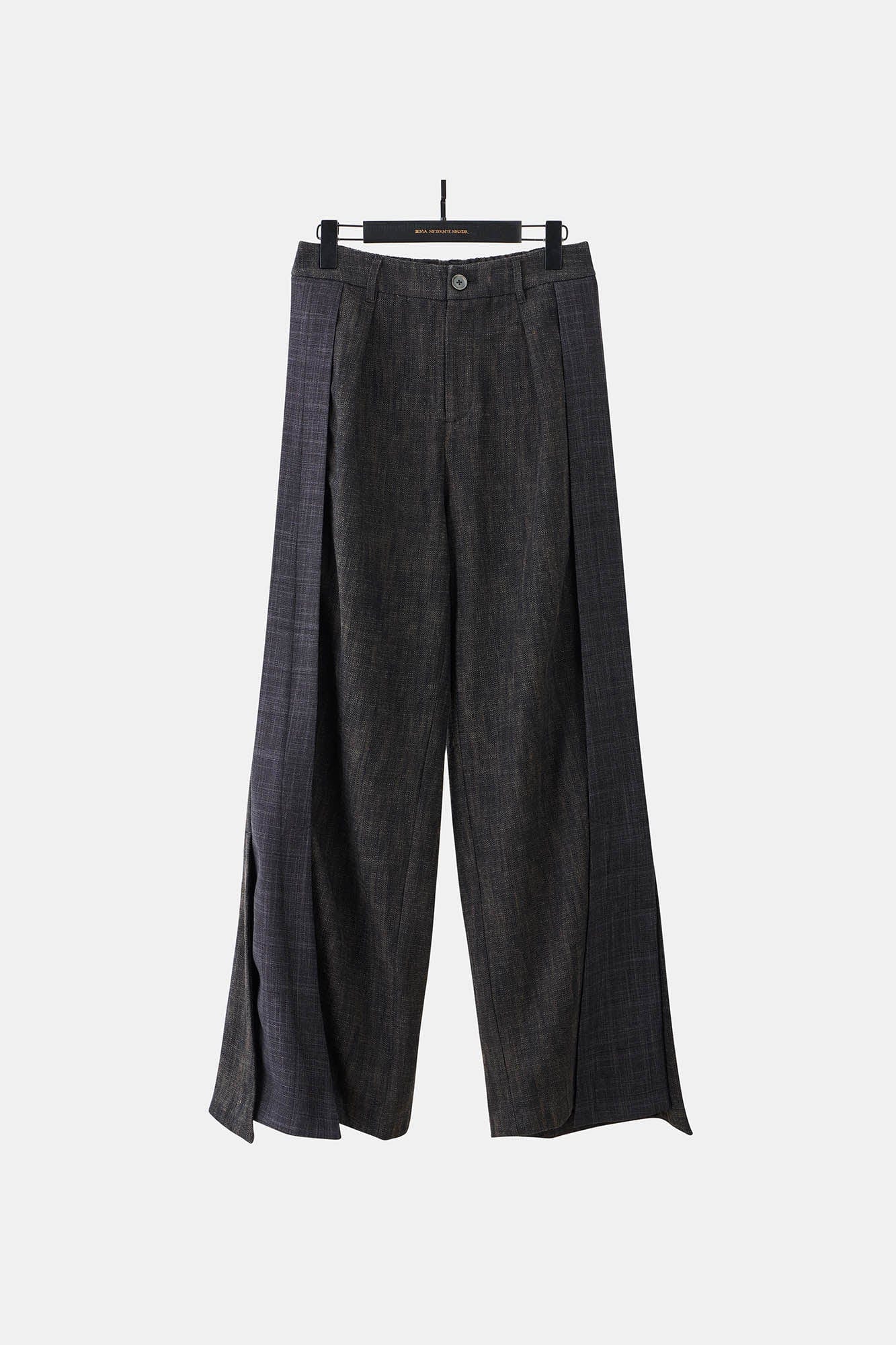 ILNya Nieternite Nifutur Wool-Blended Pleated-Waist Spliced Trousers