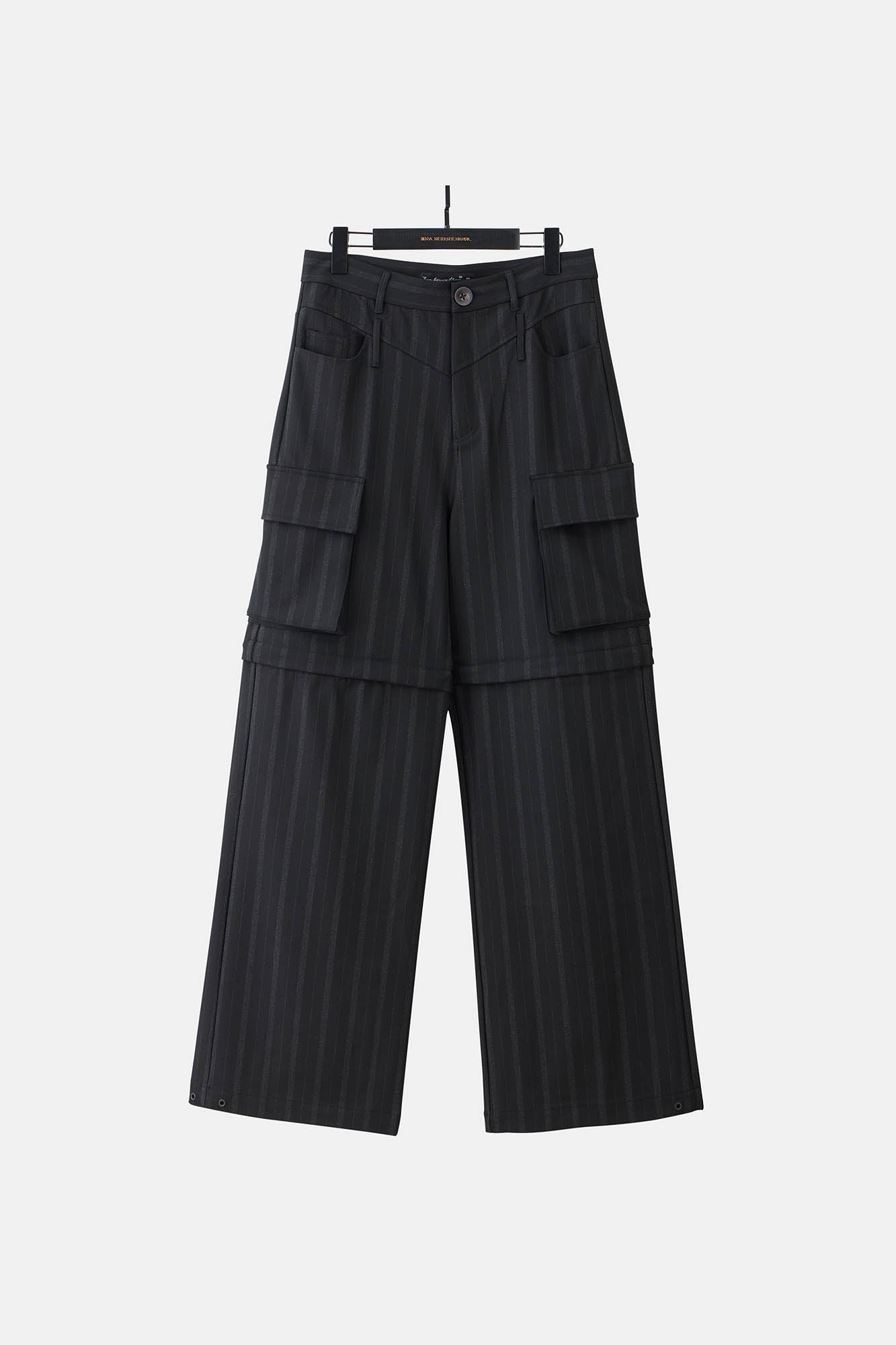 ILNya Nieternite Nifutur Multi-Pocket Stripe Detachable-Leg Pants
