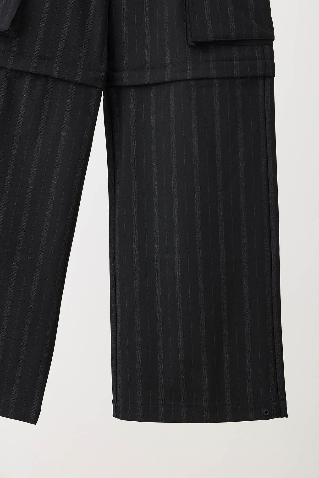 ILNya Nieternite Nifutur Multi-Pocket Stripe Detachable-Leg Pants
