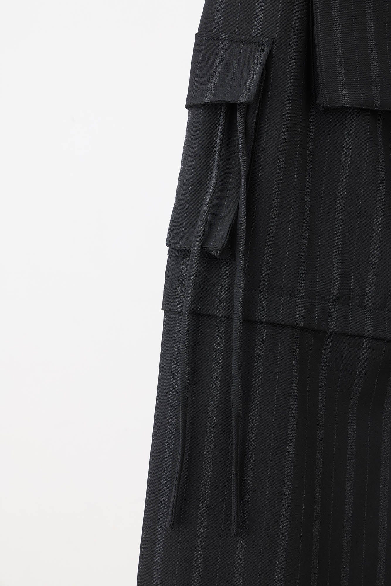 ILNya Nieternite Nifutur Multi-Pocket Stripe Detachable-Leg Pants