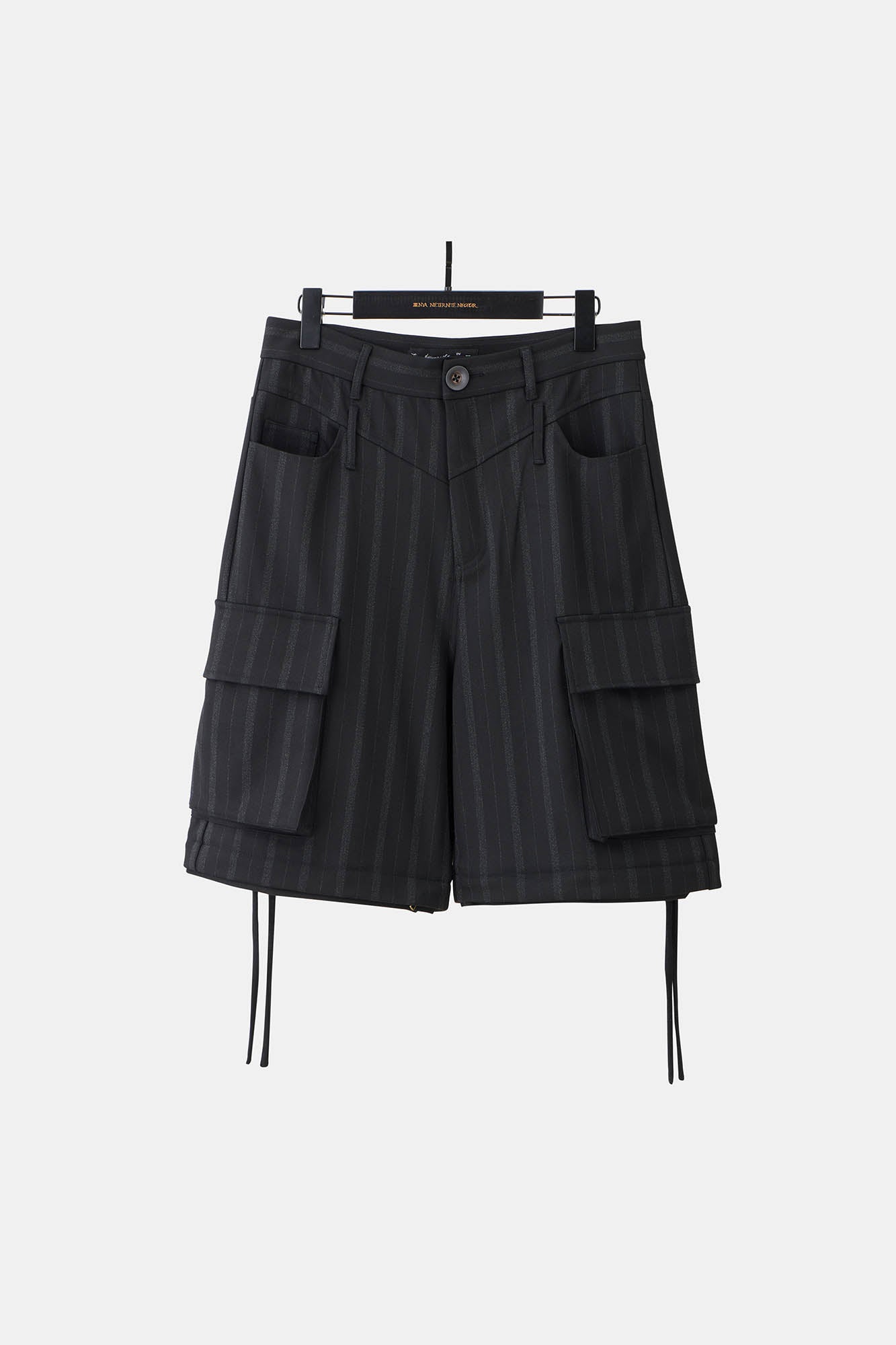 ILNya Nieternite Nifutur Multi-Pocket Stripe Detachable-Leg Pants