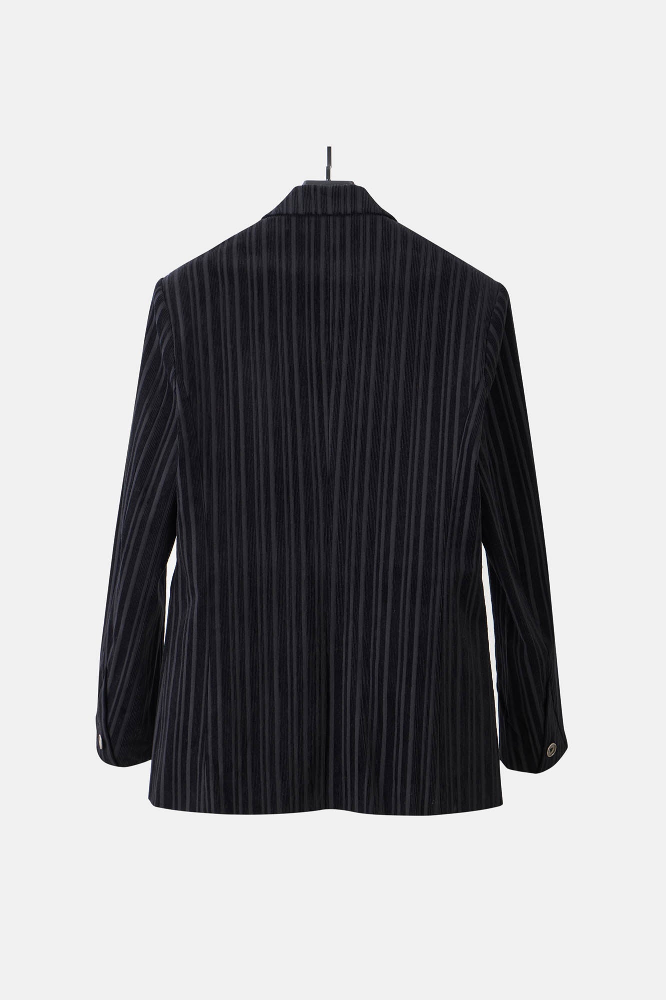 ILNya Nieternite Nifutur Corduroy Stripe Panel Satin Lapel Blazer
