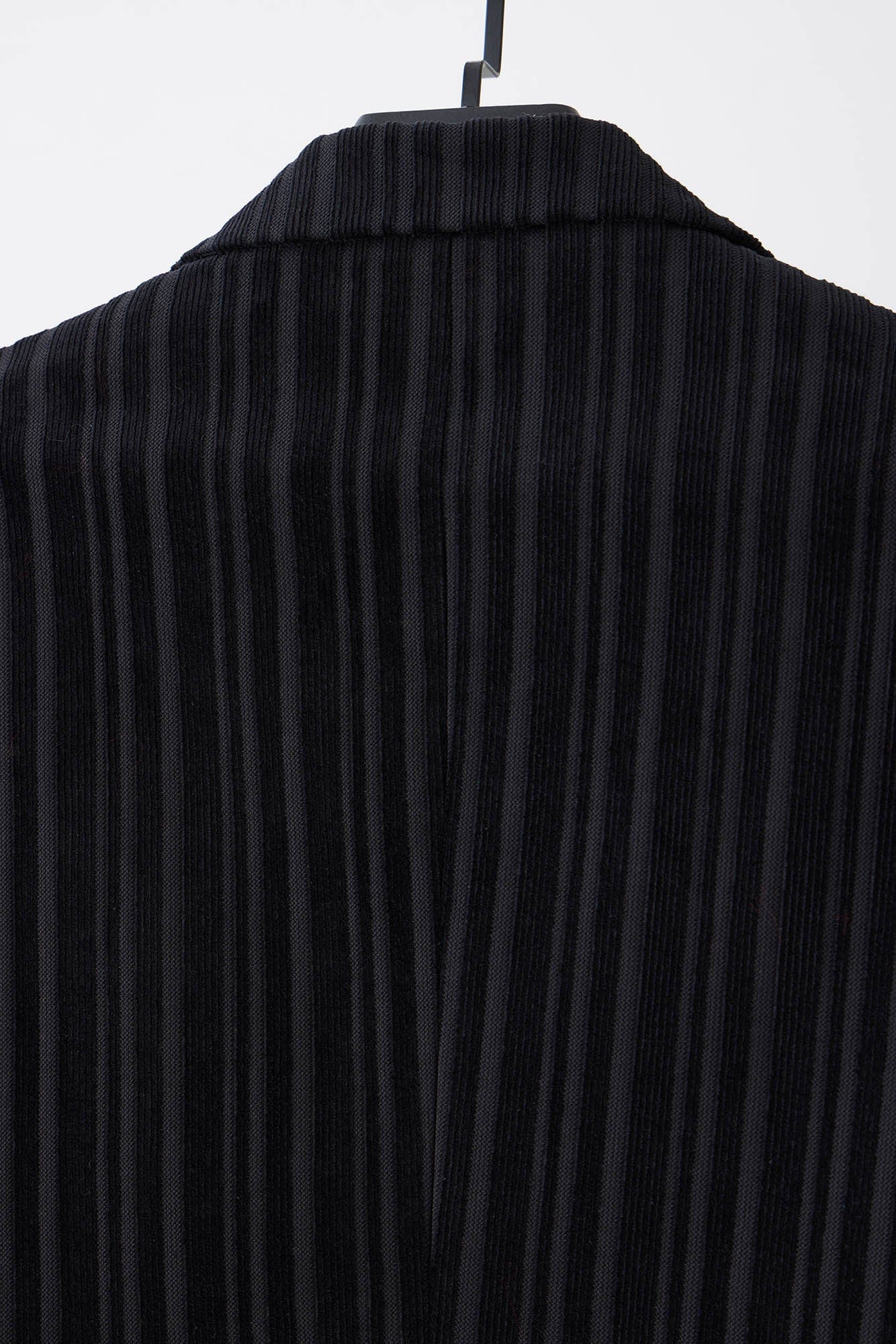 ILNya Nieternite Nifutur Corduroy Stripe Panel Satin Lapel Blazer