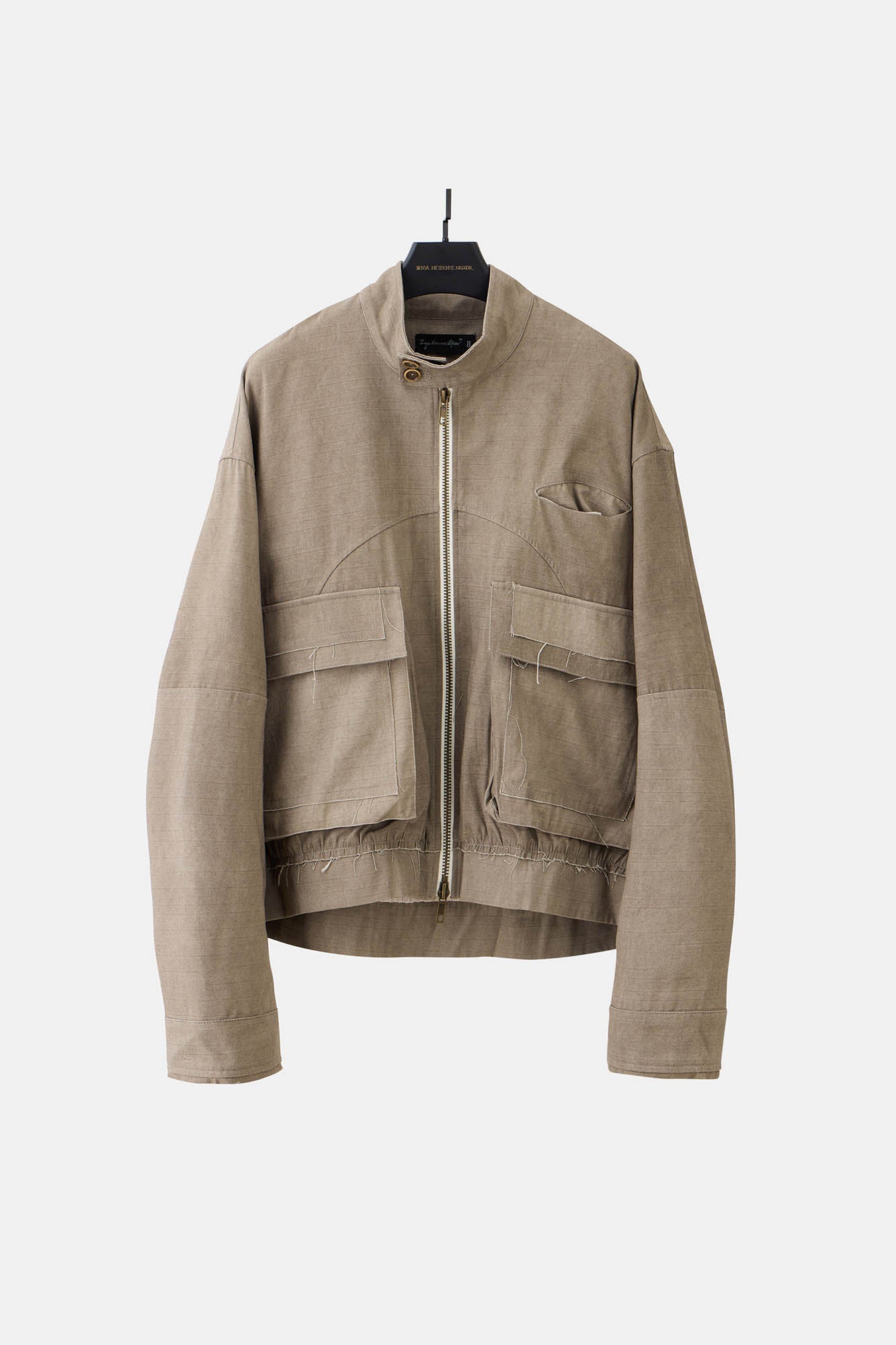 ILNya Nieternite Nifutur Arc Spliced Layered Raw-Edge Utility Jacket