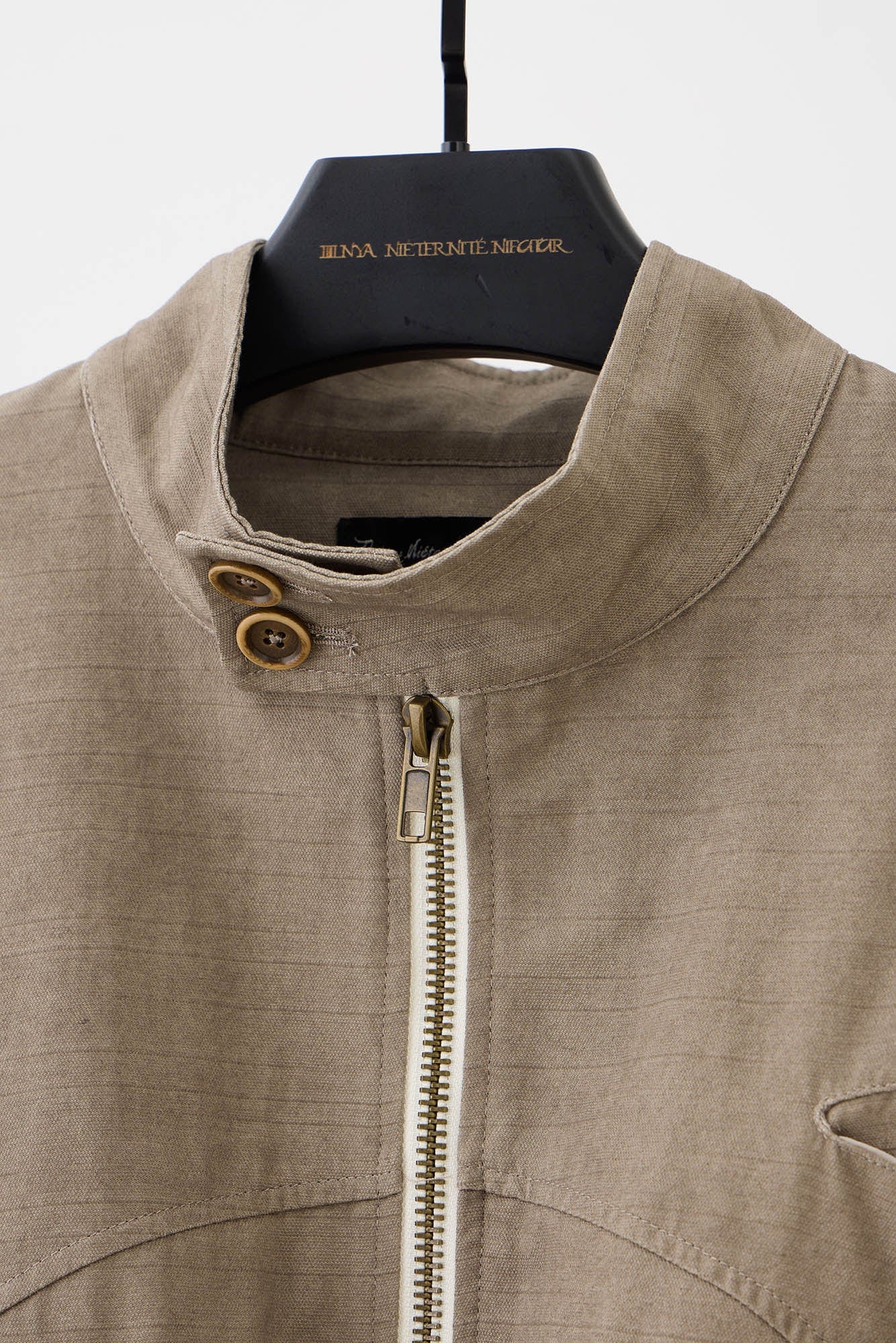 ILNya Nieternite Nifutur Arc Spliced Layered Raw-Edge Utility Jacket