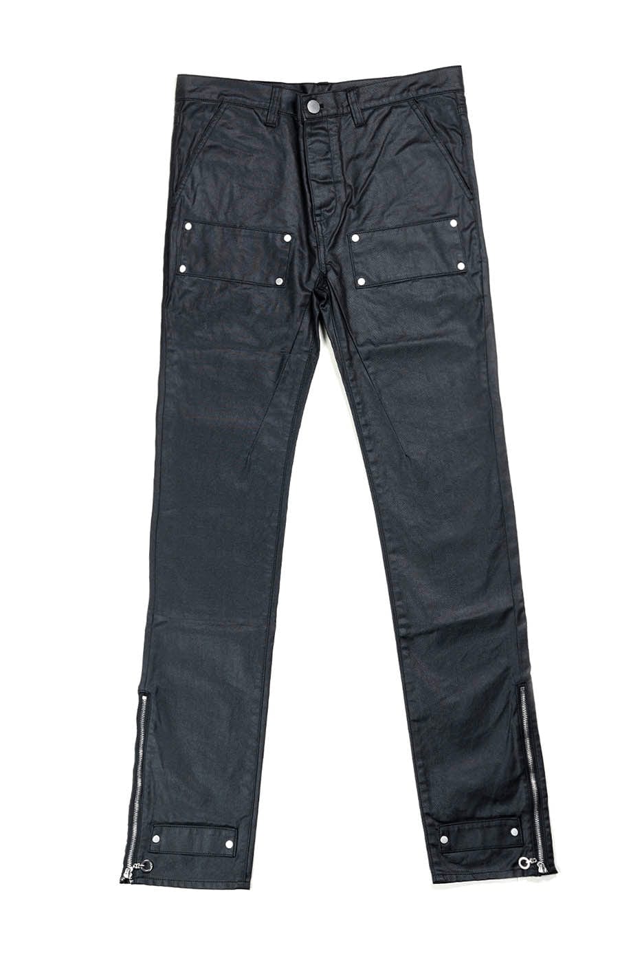 INSIDE OUT Rivet Patchwork Zippered Pants