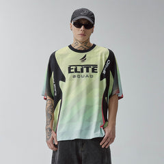 F2CE Contrast Spliced Quick-Dry Racing T-Shirt