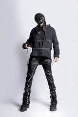 INSIDE OUT Exoskeleton Strapped Zipper Pants