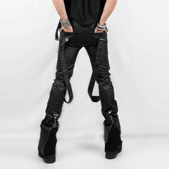 INSIDE OUT Exoskeleton Strapped Zipper Pants