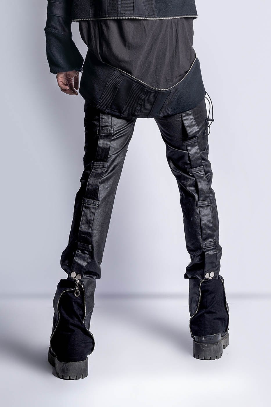 INSIDE OUT Exoskeleton Strapped Zipper Pants