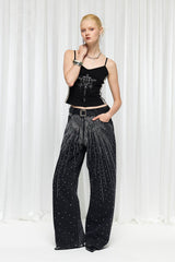 DND4DES×Faychui Radiant Diamond Wide-Leg Jeans