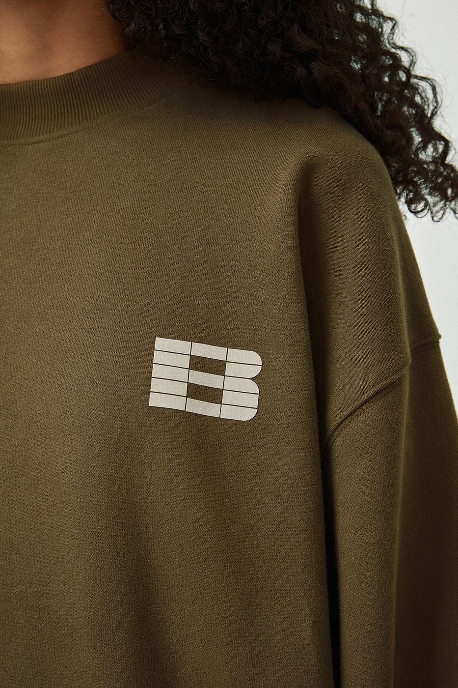 BONELESS Essential Plaid B LOGO Sweatshirt