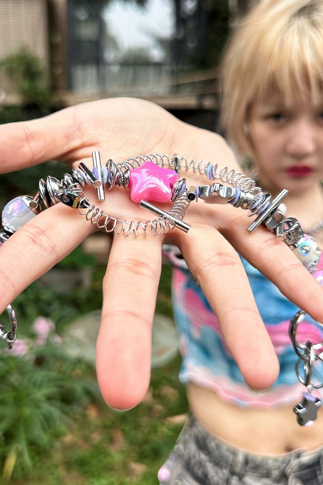 ILLUSORY Time Machine Mixed Beads Charm Bracelet