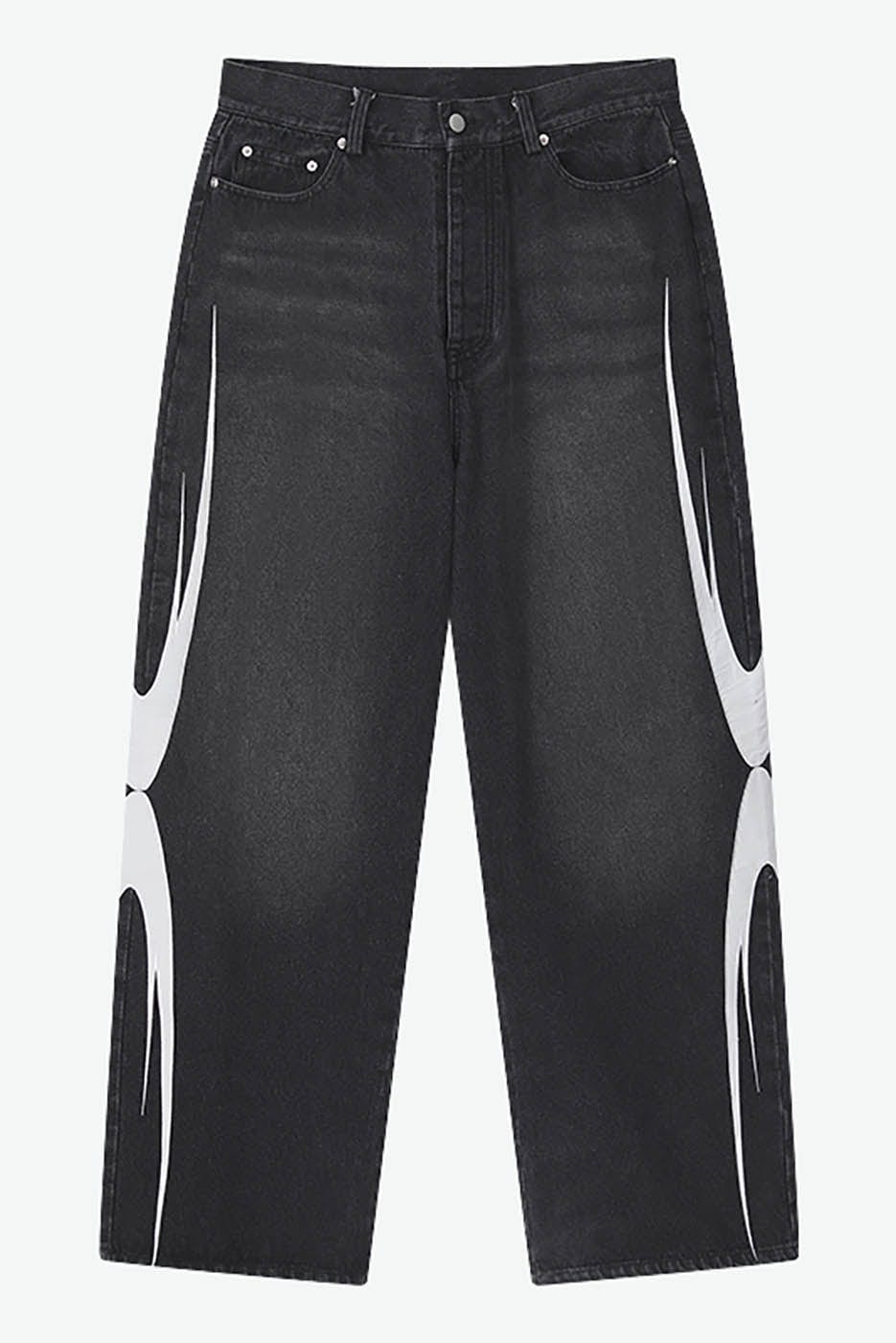 RTVG Washed Patchwork Baggy Jeans