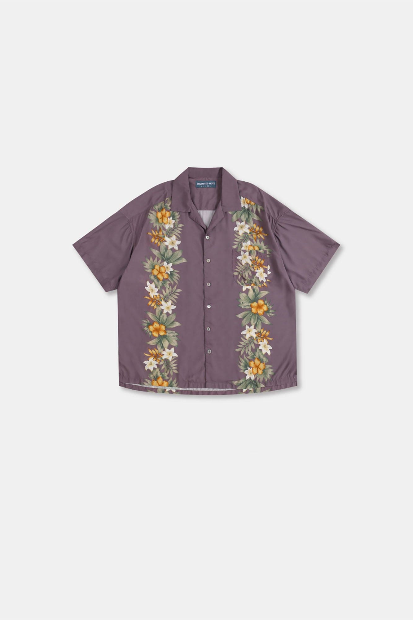 UNLIMITED MOTE Tropical Floral Cuban Hawaii Half Shirt