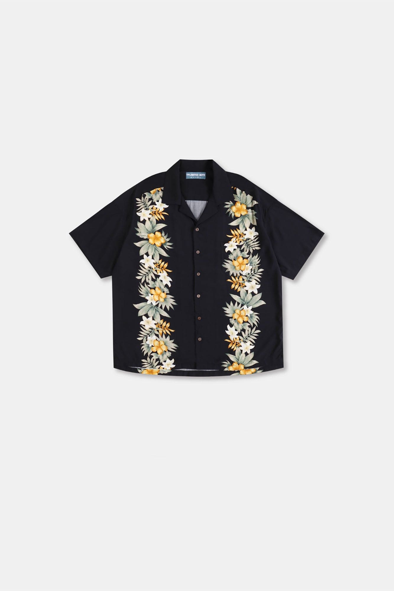 UNLIMITED MOTE Tropical Floral Cuban Hawaii Half Shirt