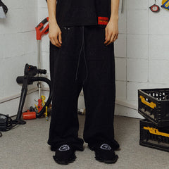 FVVO Distressed Embroidered Drawstring Sweatpants