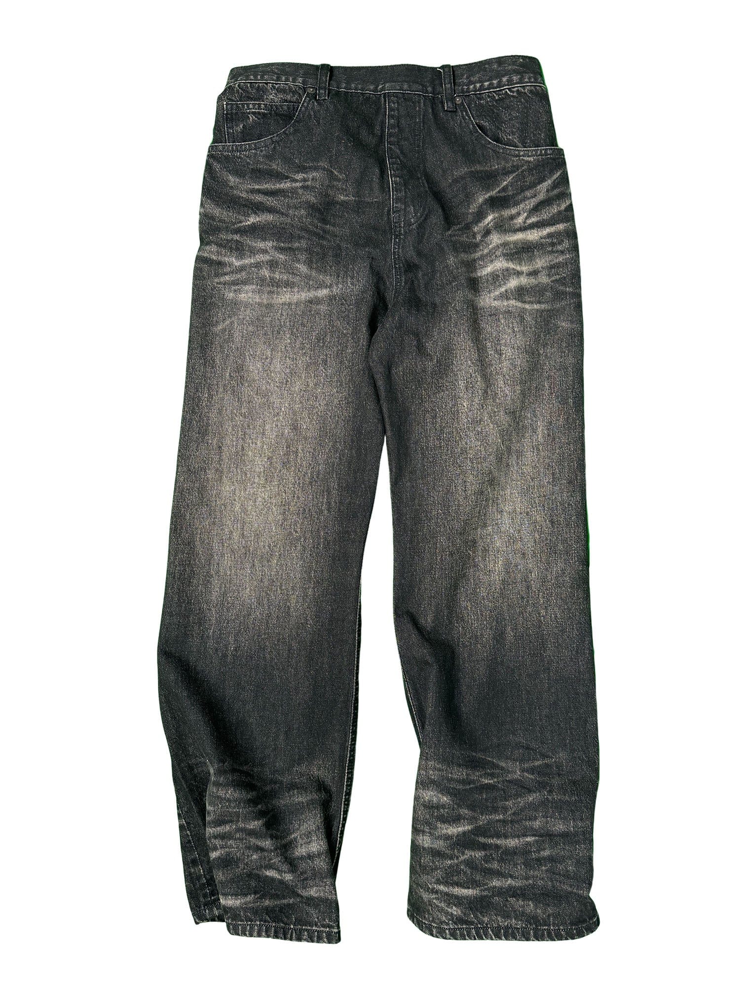 VINKID Faux Reversed Chaotic Letter Graphic Jeans