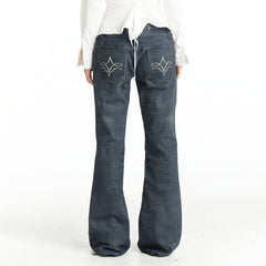 DND4DES×Faychui Retro Gemstone Graphics Flared Jeans