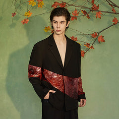 JIECHI The Afterglow Asymmetrical Blazer