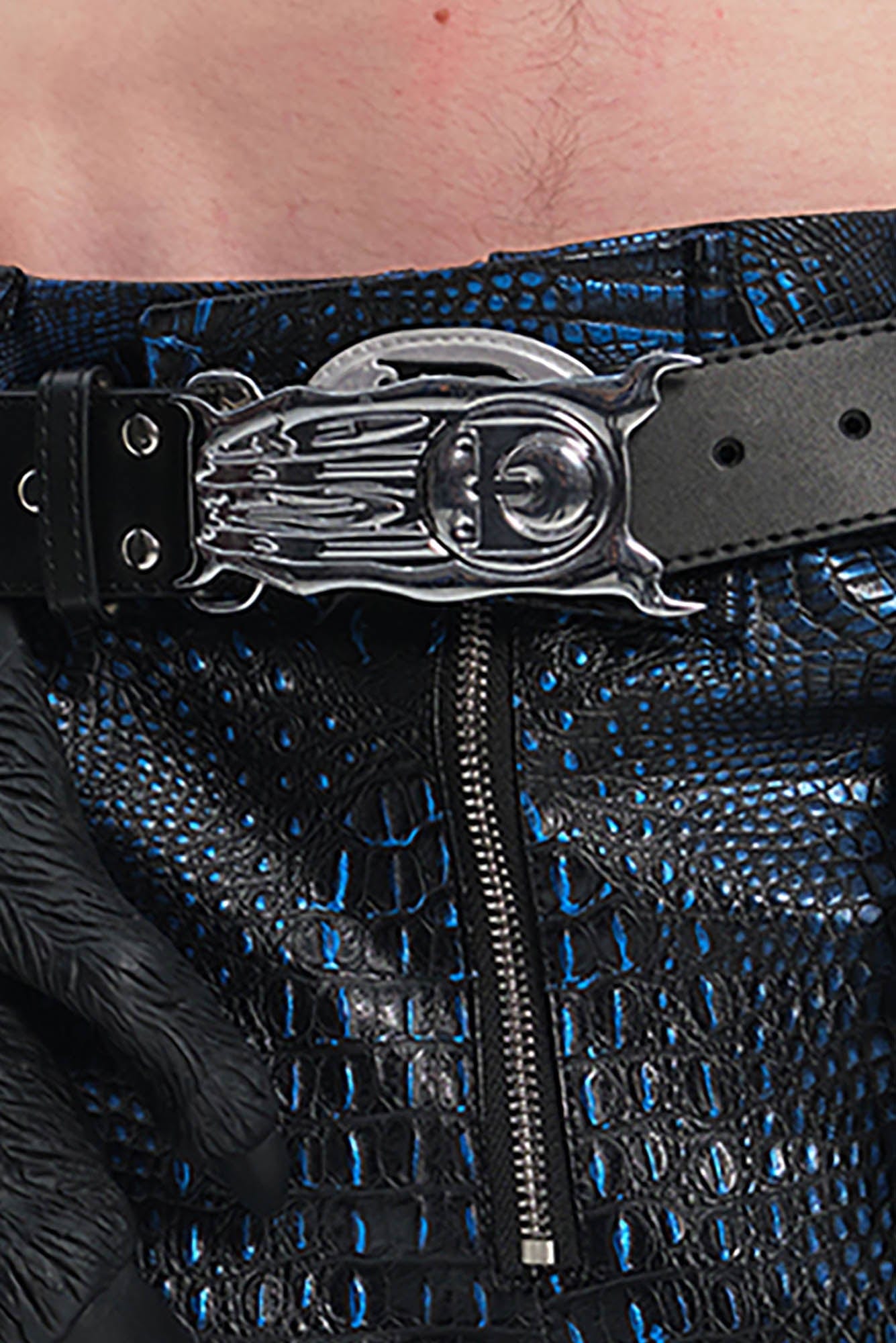 EMBRYO Metal Bone Leather Belt
