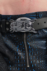 EMBRYO Metal Bone Leather Belt