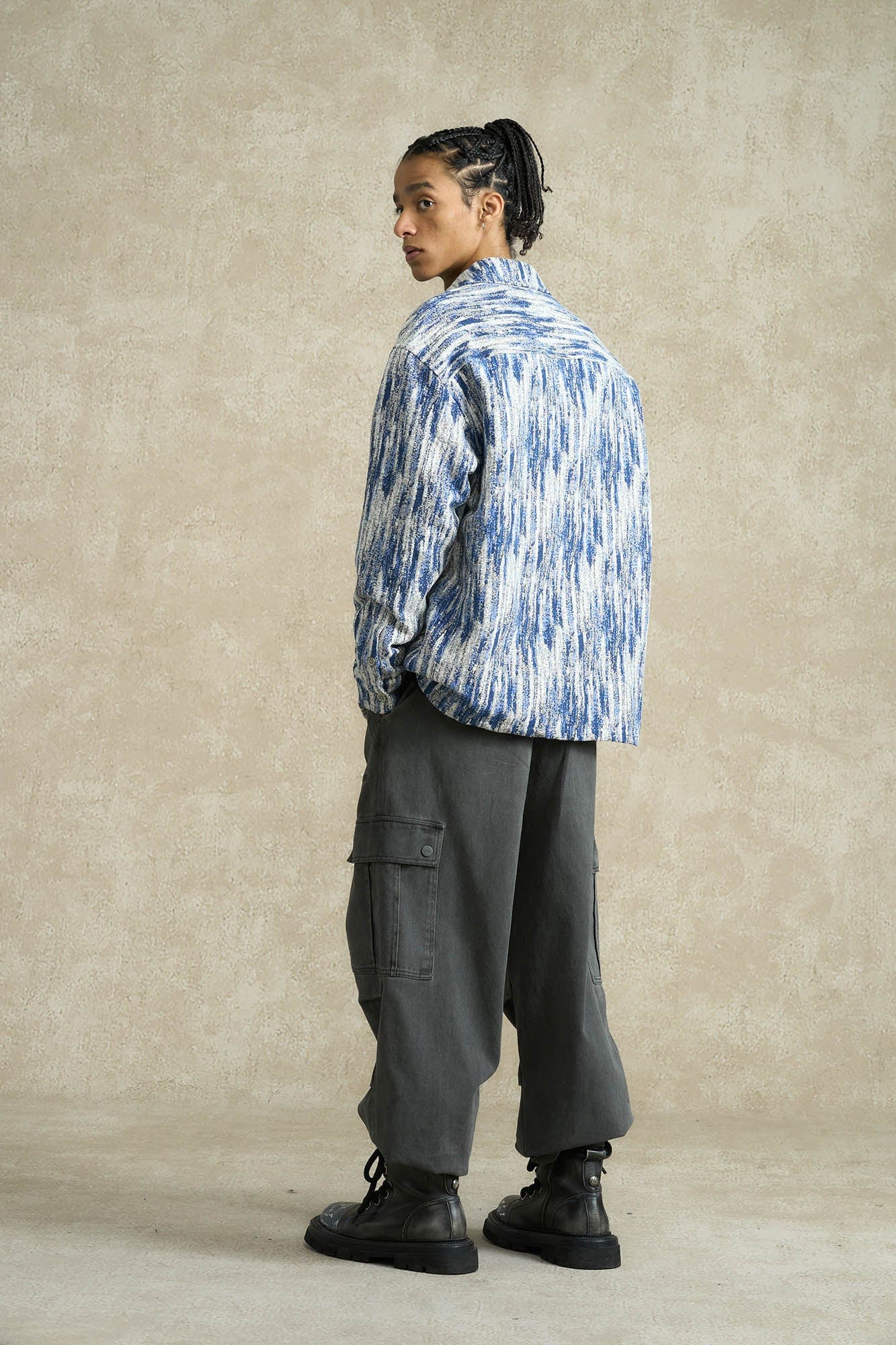 BONELESS Jacquard Button-Up Utility Jacket