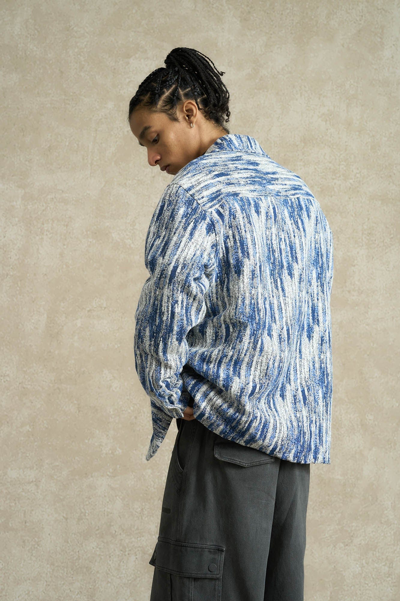 BONELESS Jacquard Button-Up Utility Jacket