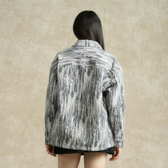 BONELESS Jacquard Button-Up Utility Jacket