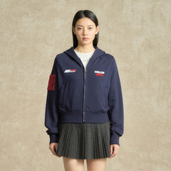 BONELESS Embroidered Cropped Hooded Jacket
