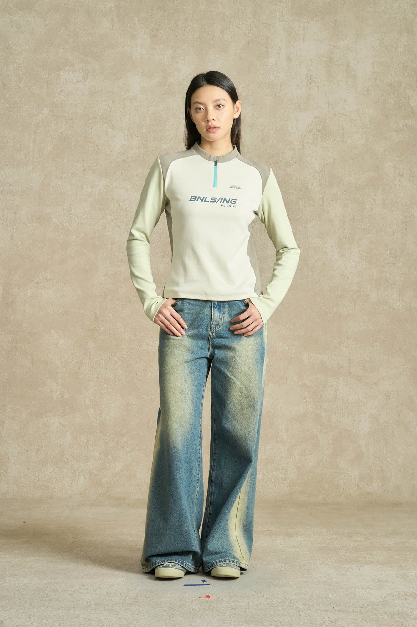 BONELESS Contrast Washed Jeans