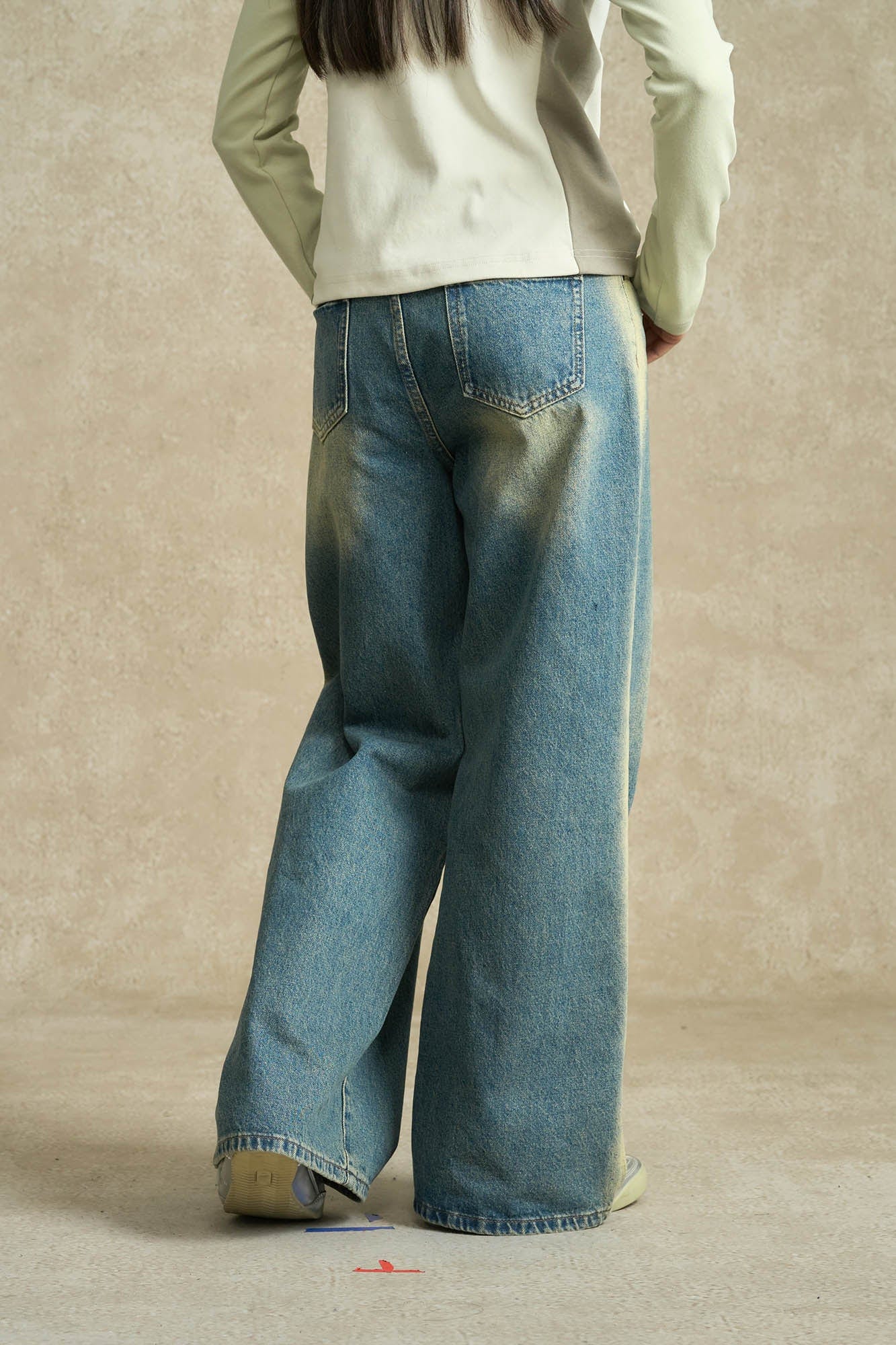 BONELESS Contrast Washed Jeans