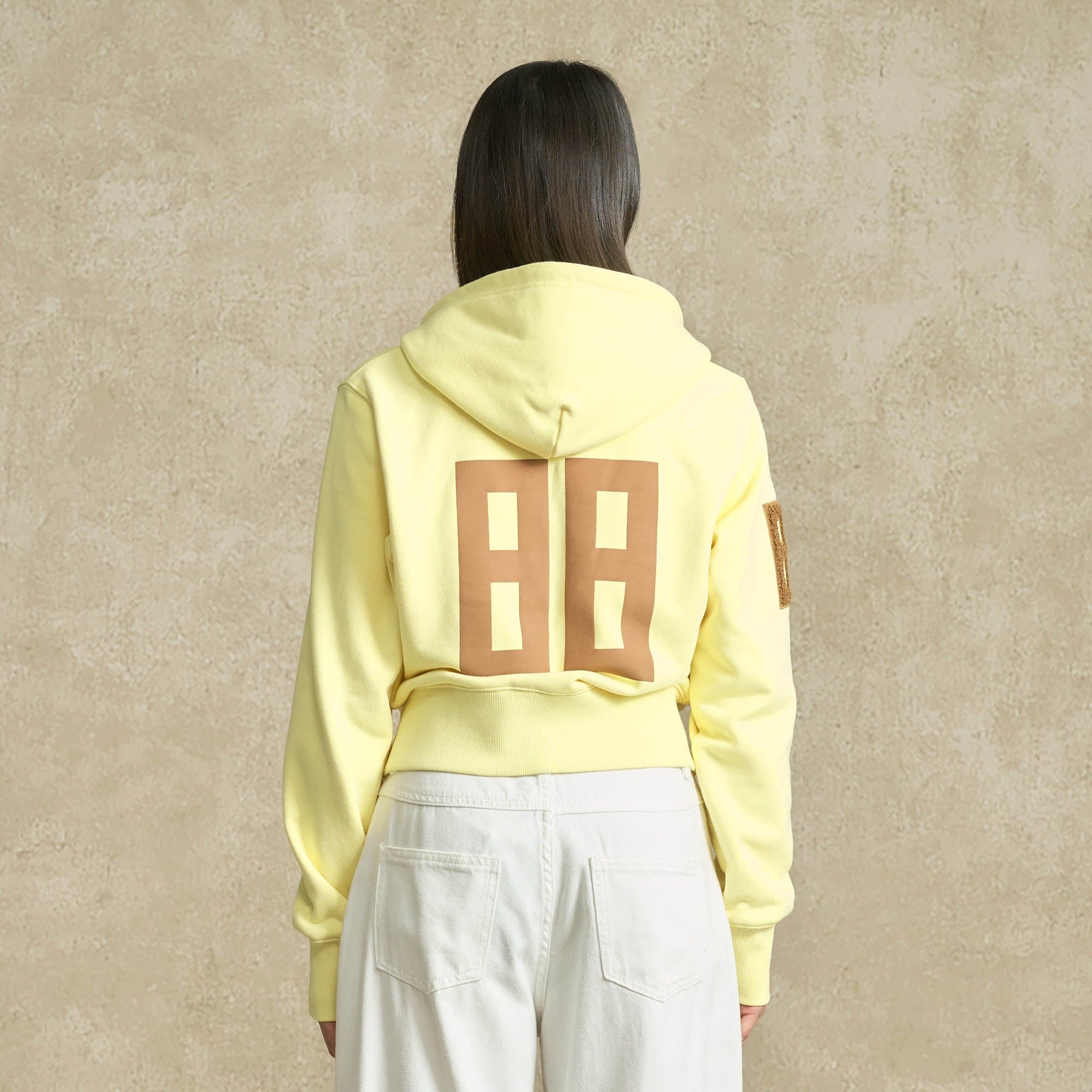 BONELESS Embroidered Cropped Hooded Jacket