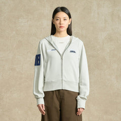 BONELESS Embroidered Cropped Hooded Jacket