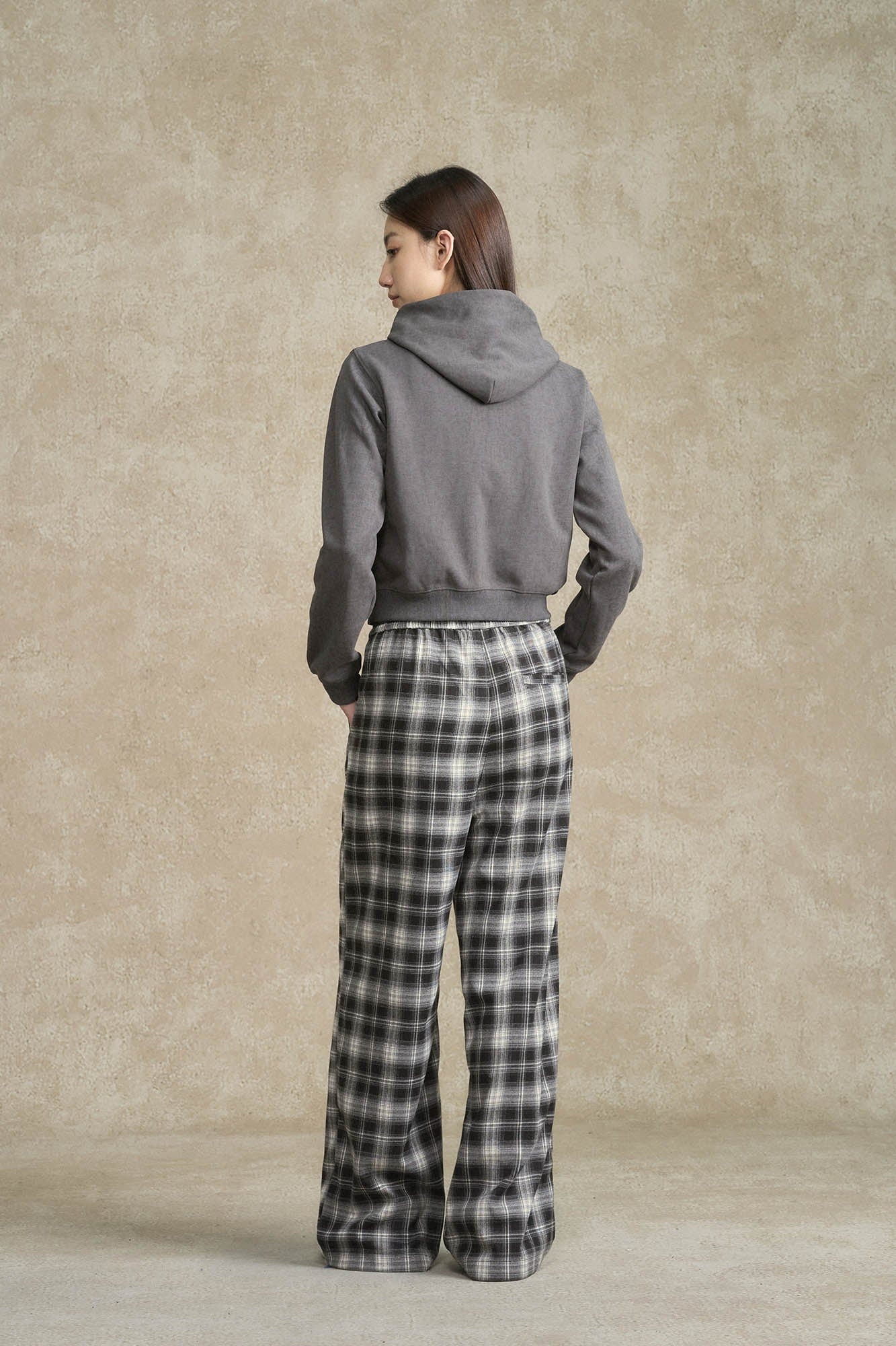 BONELESS Essential Plaid Drawstring Pants