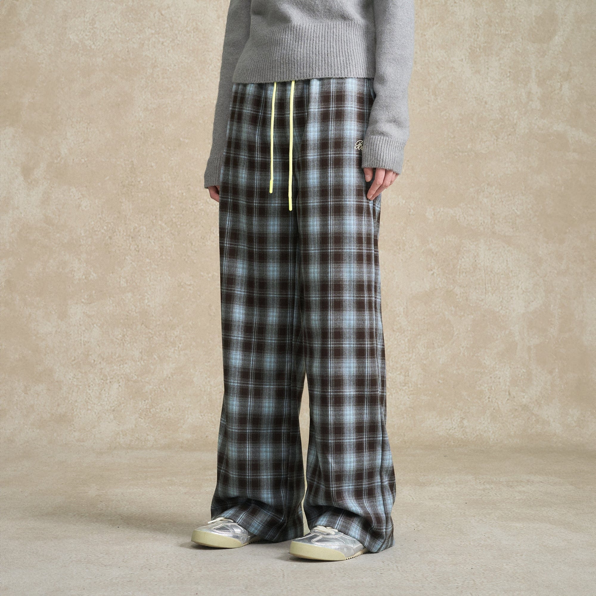 BONELESS Essential Plaid Drawstring Pants
