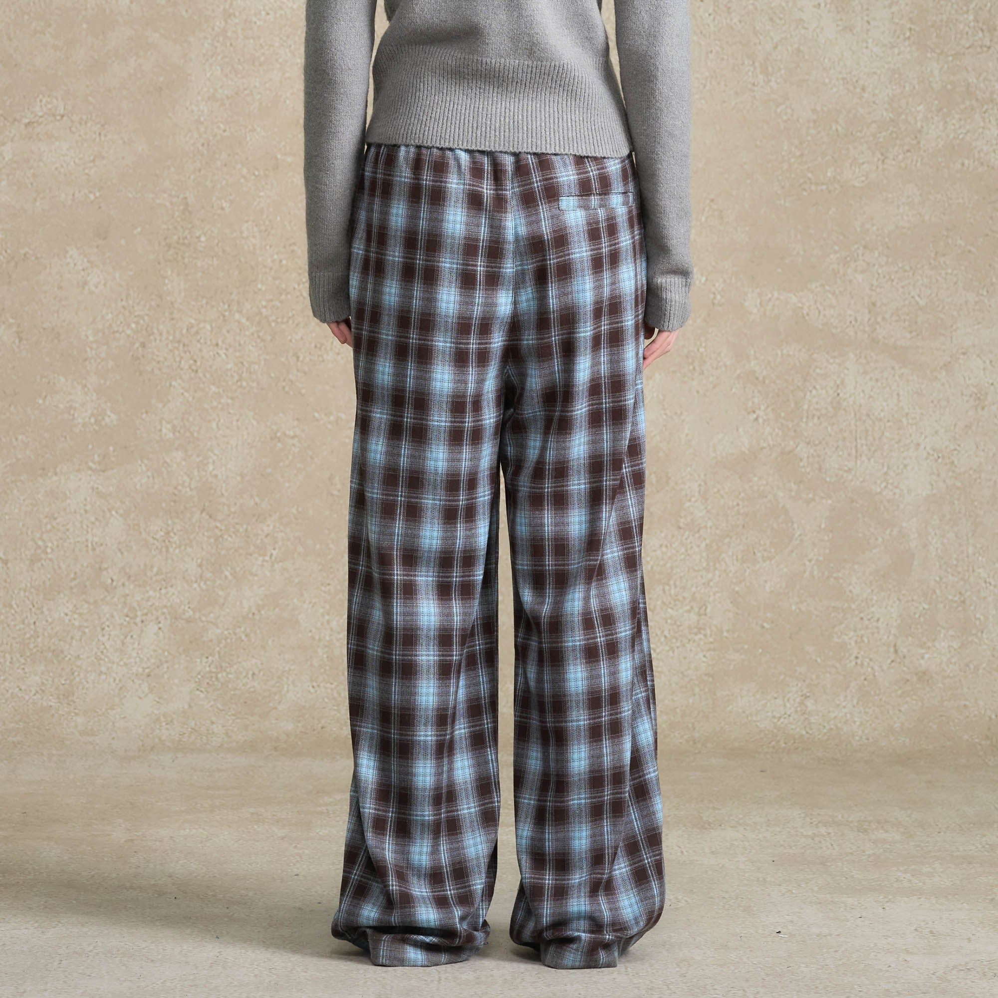 BONELESS Essential Plaid Drawstring Pants
