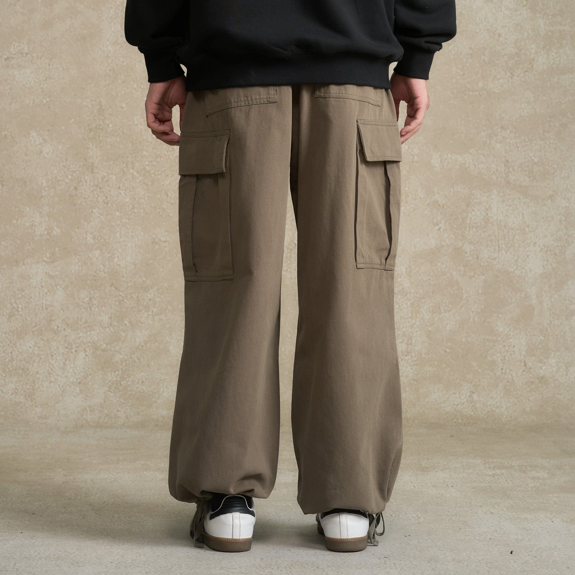 BONELESS Pleated Big Pocket Drawstring Cargo