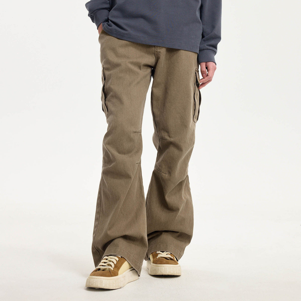BONELESS Pleated Bellows Pocket Cargo Pants