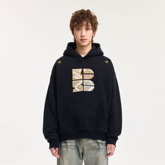 BONELESS Tribal Jacquard LOGO Patch Embroidered Hoodie