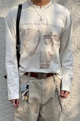 ESAIAS Distressed Stele Long Sleeve Tee