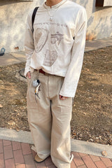 ESAIAS Distressed Stele Long Sleeve Tee