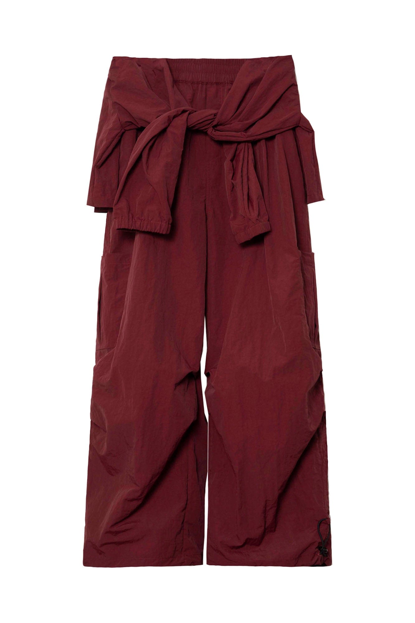 ASSEEN Detachable Draped Flap Wrinkled Parachute Pants