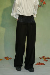 JIECHI Diamond Double-Waist Trousers