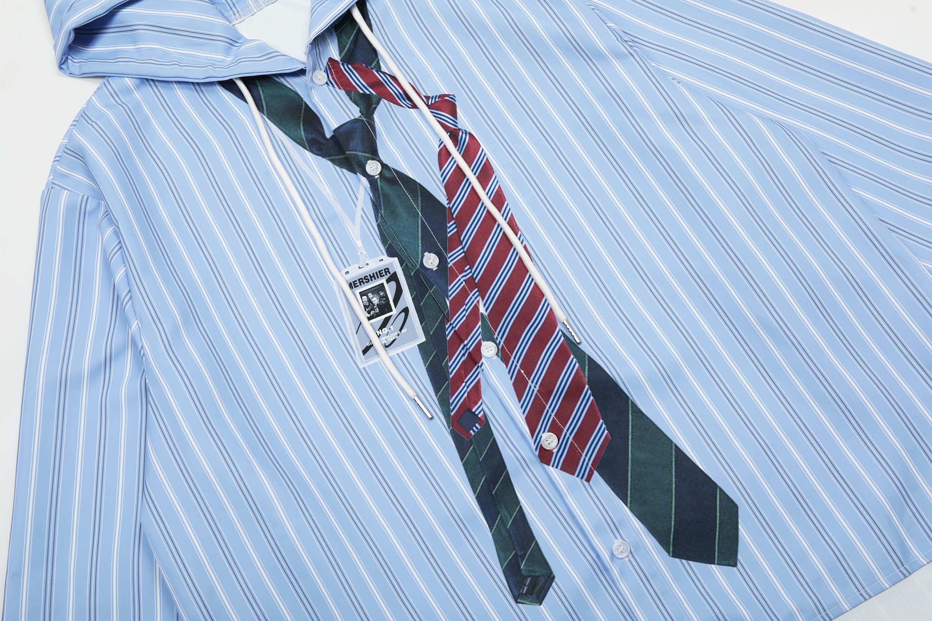 CLP Tie Graphic Striped Hooded Jacket